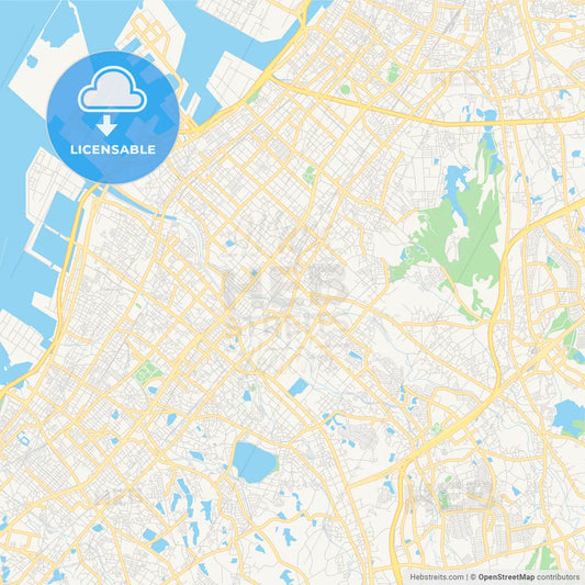 Printable street map of Izumi, Japan