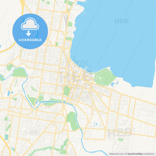 Printable street map of Geelong, Australia