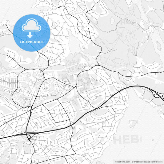 Vector PDF map of Boo, Sweden