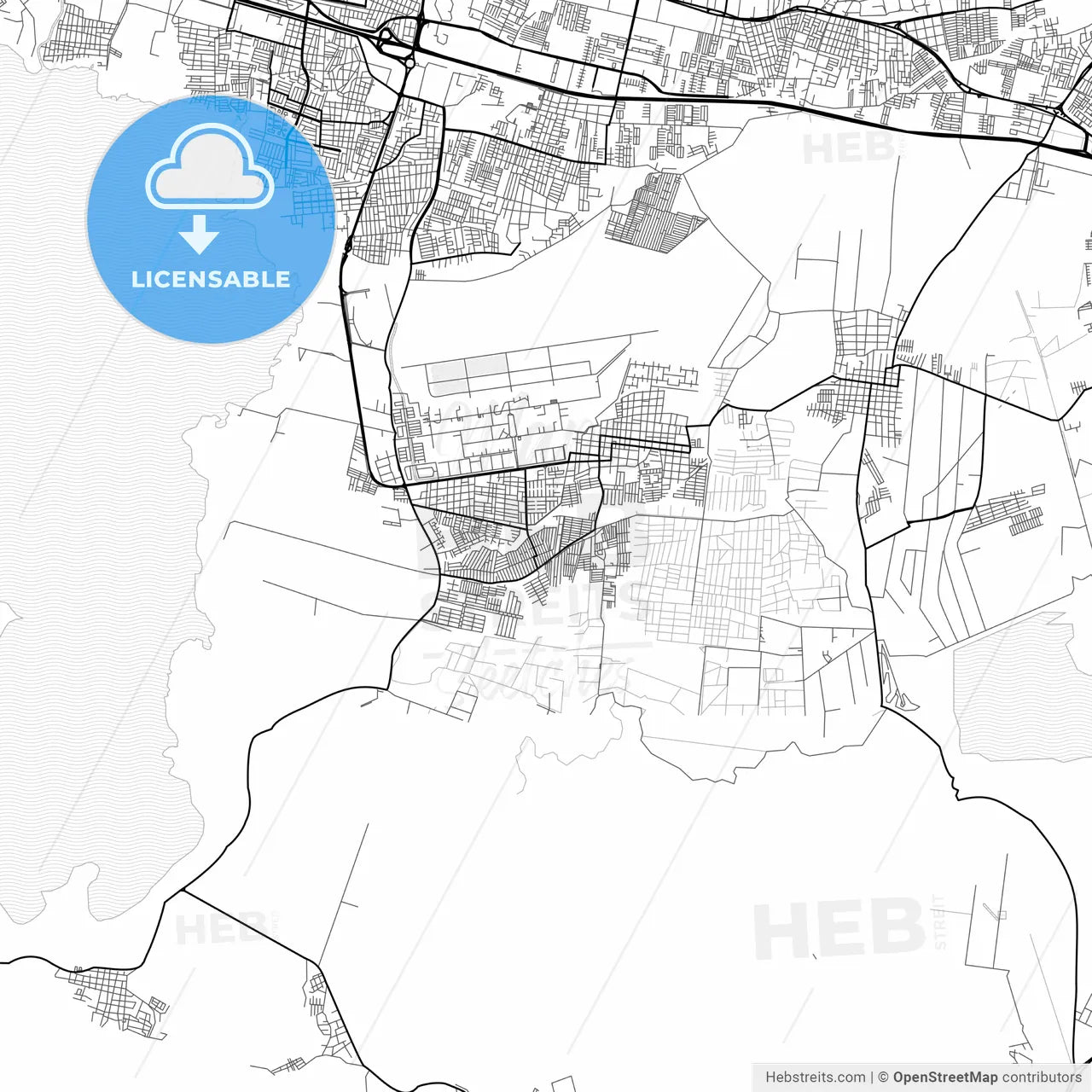 Vector PDF map of Palo Negro, Venezuela