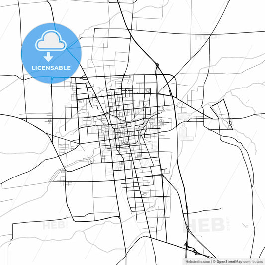 Vector PDF map of Tengzhou, China