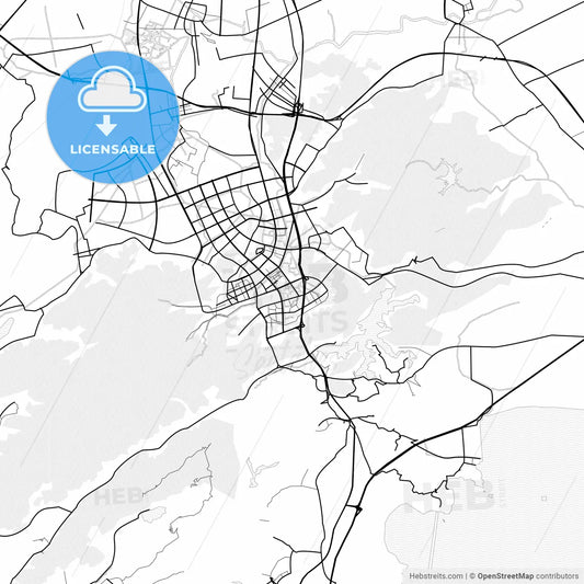 Vector PDF map of Wenling, China