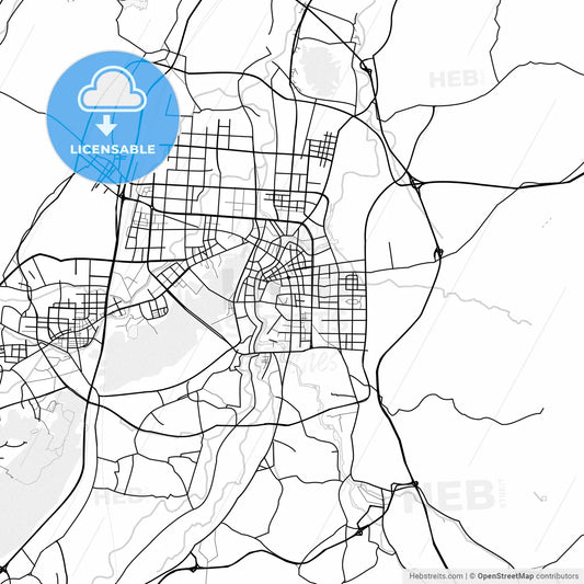 Vector PDF map of Zhuji, China