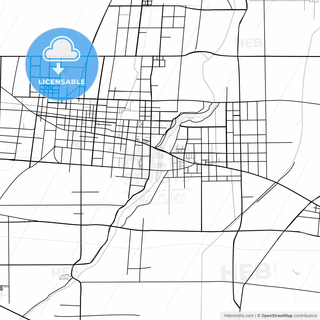Vector PDF map of Shouguang, China