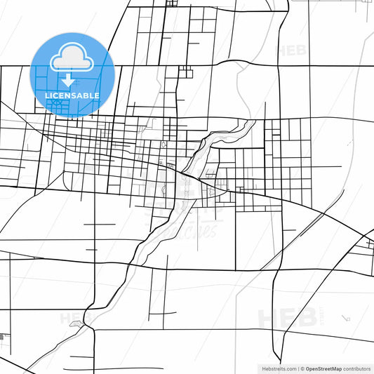 Vector PDF map of Shouguang, China