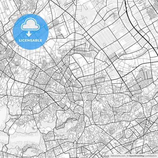 Vector PDF map of Tokorozawa, Japan