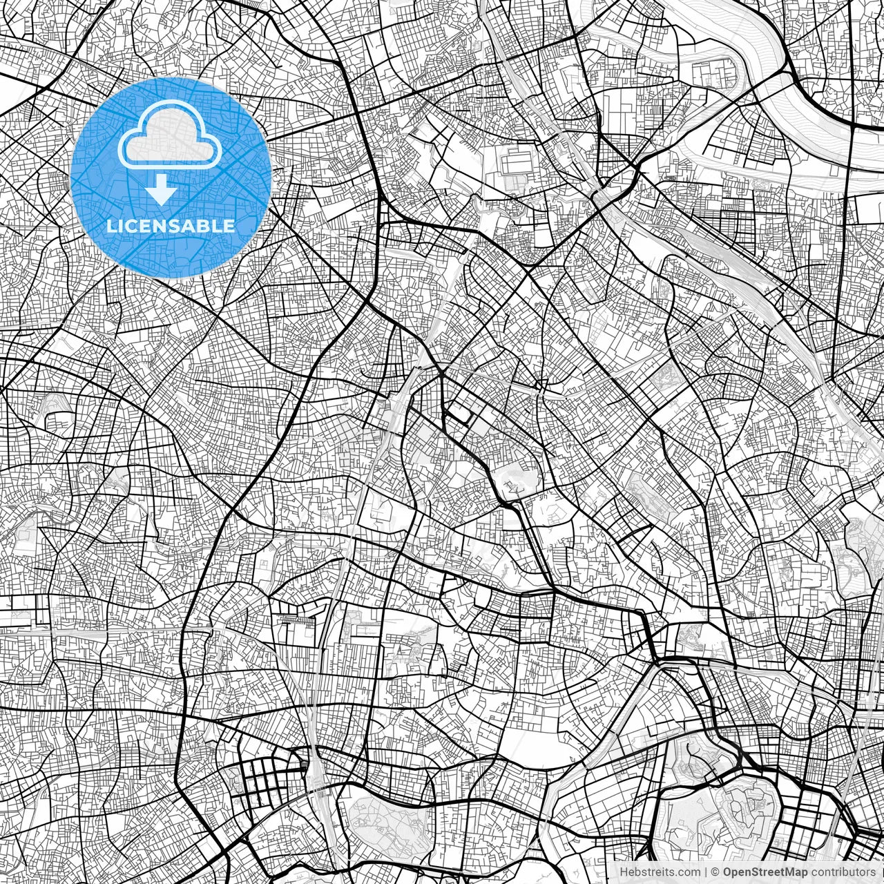Vector PDF map of Toshima, Japan