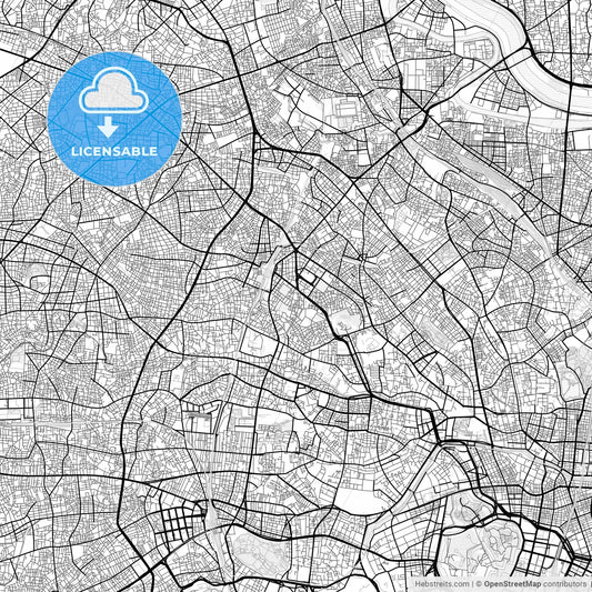 Vector PDF map of Toshima, Japan