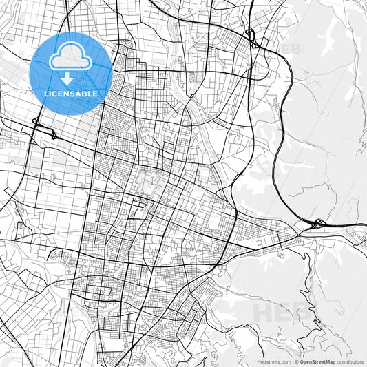 Vector PDF map of Yamagata, Japan