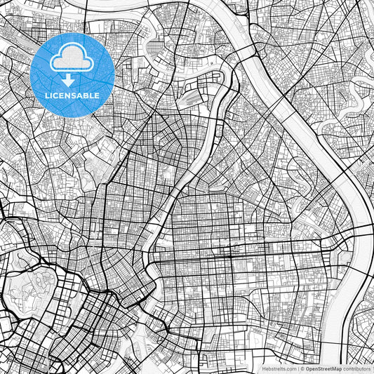 Vector PDF map of Sumida, Japan