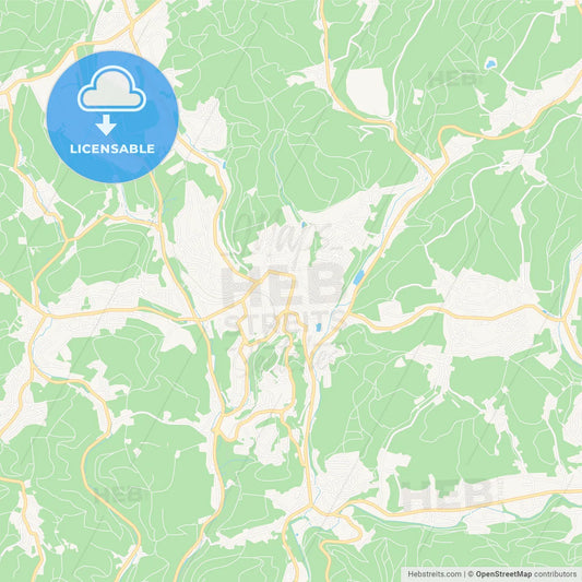 Gummersbach, Germany Vector Map - Classic Colors