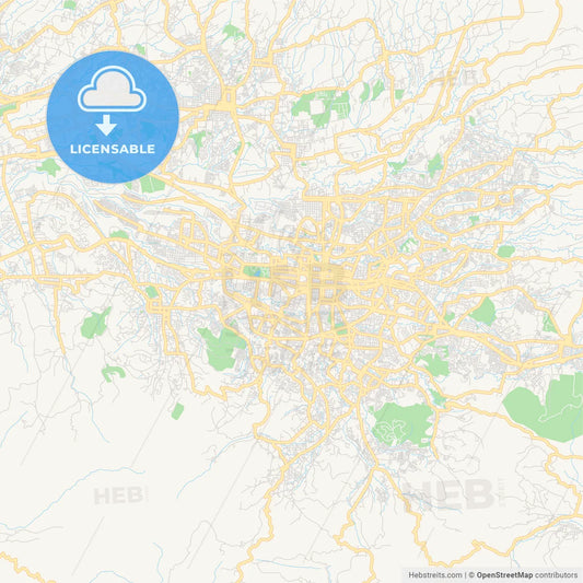 Empty vector map of San José, San José, Costa Rica