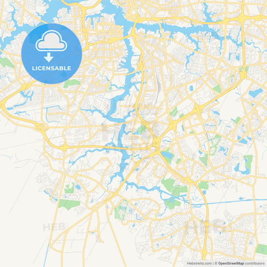 Empty vector map of Chesapeake, Virginia, USA