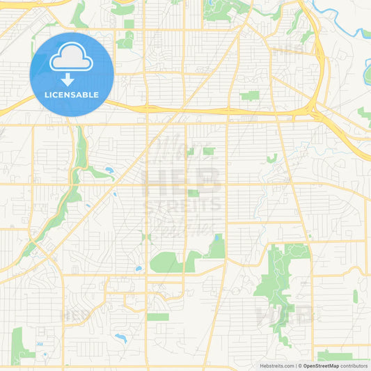 Empty vector map of Parma, Ohio, USA