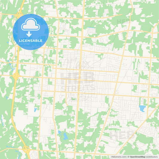 Empty vector map of Vineland, New Jersey, USA