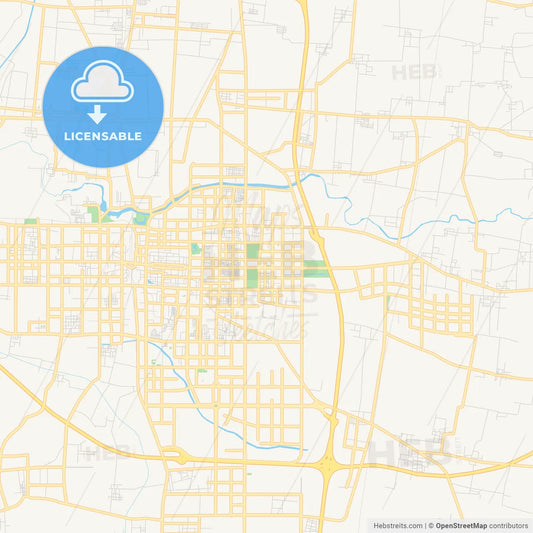 Printable street map of Anyang, China
