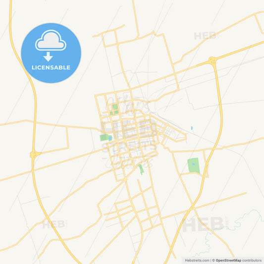 Printable street map of Suihua, China