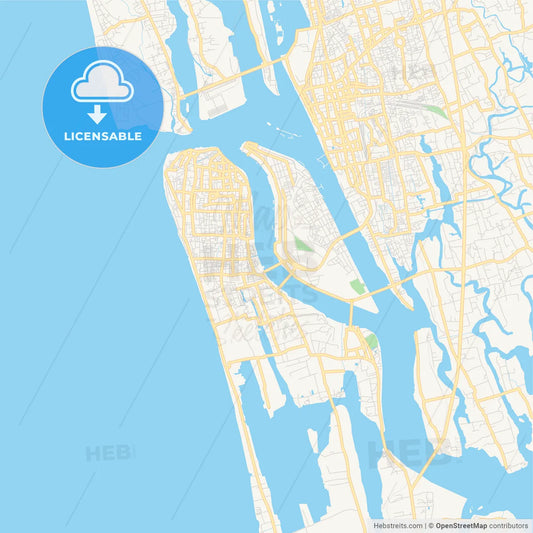 Printable street map of Kochi, India