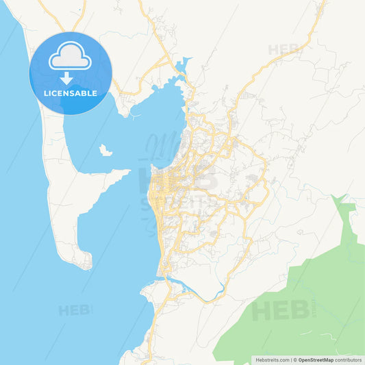 Printable street map of Parepare, Indonesia