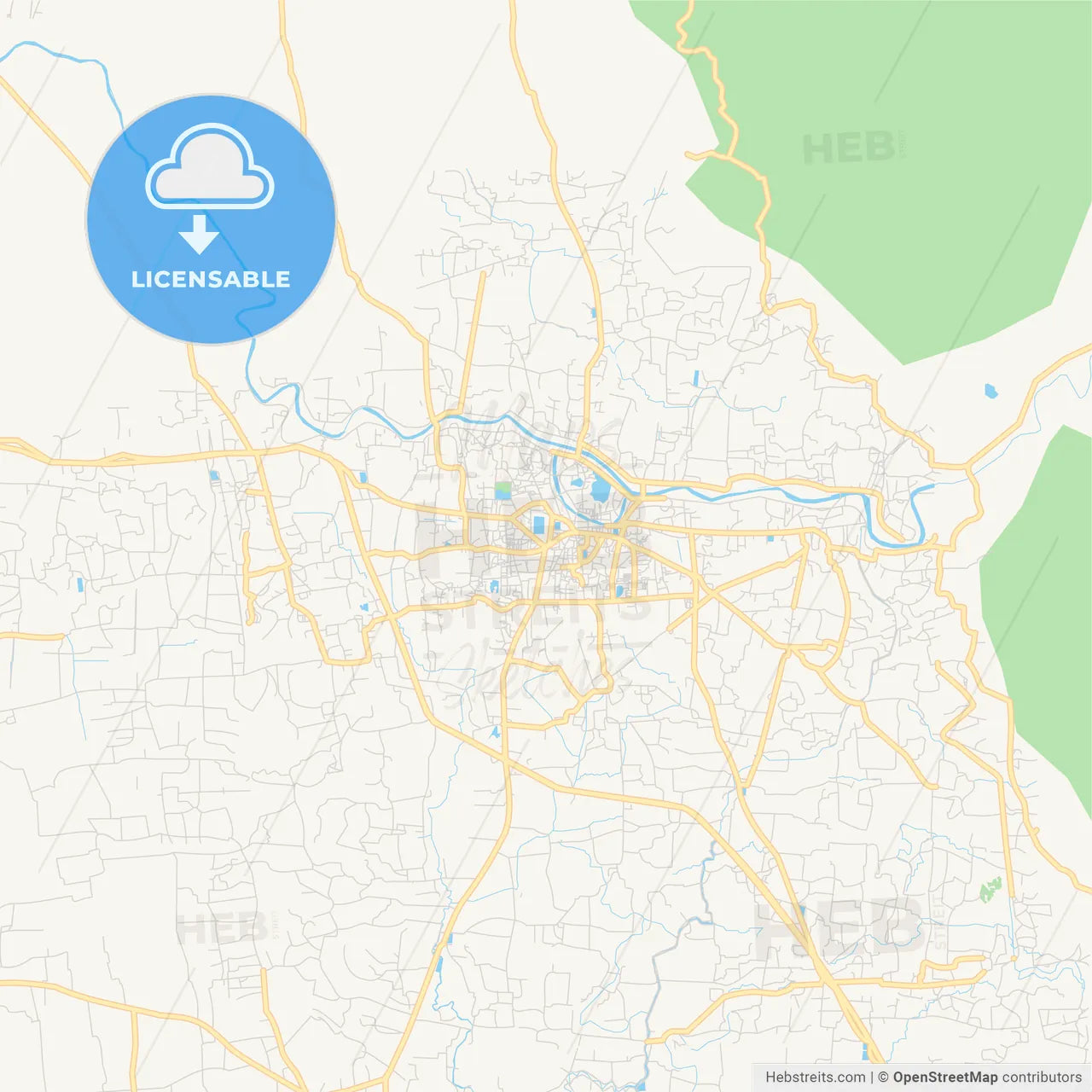 Printable street map of Comilla, Bangladesh