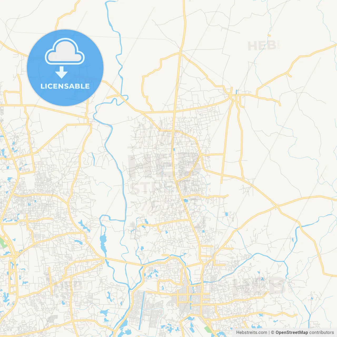 Printable street map of Gazipur, Bangladesh