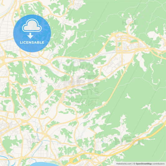 Printable street map of Namyangju, South Korea