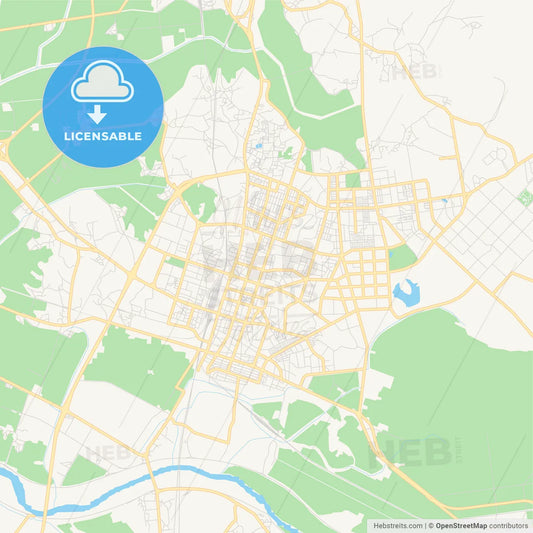 Printable street map of Iksan, South Korea