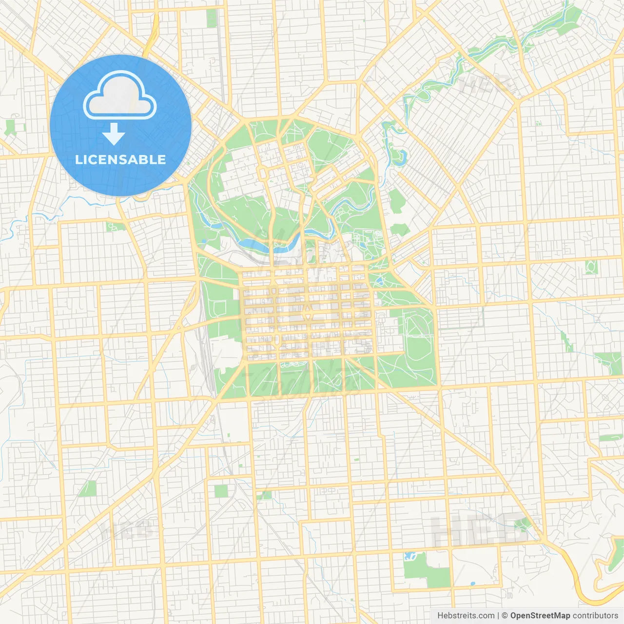 Printable street map of Adelaide, Australia