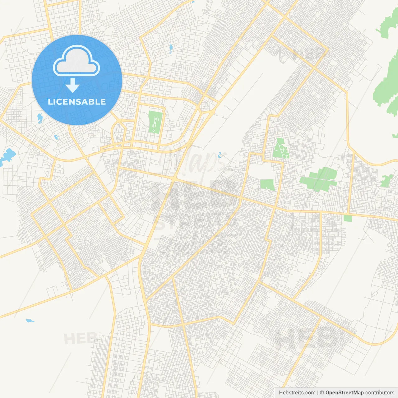 Printable street map of Nouakchott, Mauritania