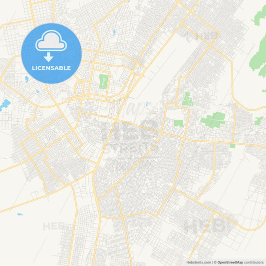 Printable street map of Nouakchott, Mauritania