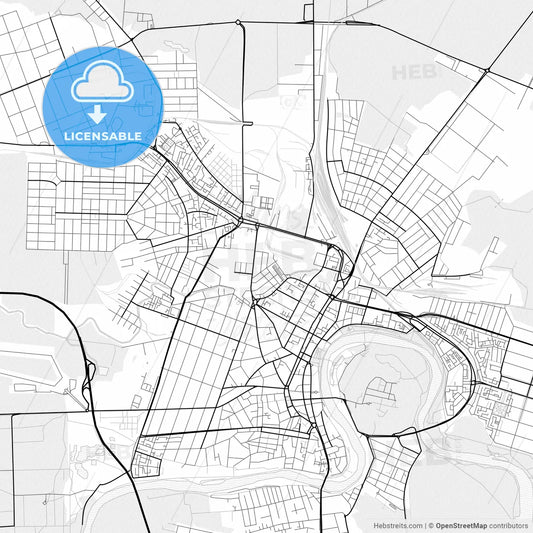 Vector PDF map of Arad, Romania