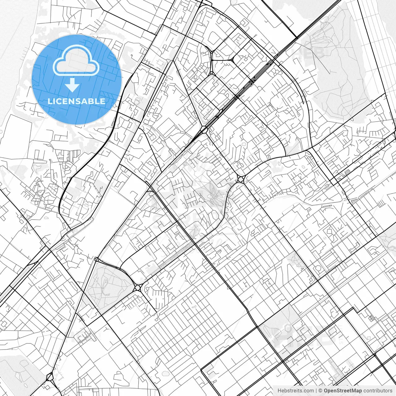 Vector PDF map of Samara, Russia