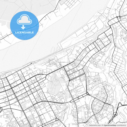 Vector PDF map of Perm, Russia