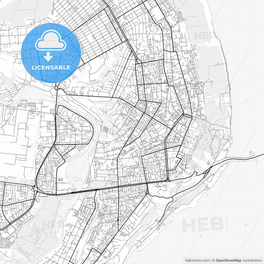 Vector PDF map of Ulyanovsk, Russia