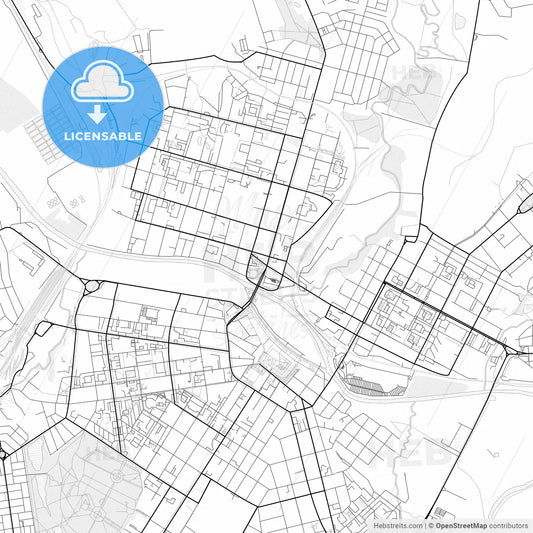 Vector PDF map of Tula, Russia