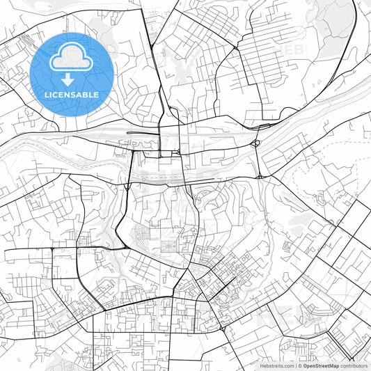 Vector PDF map of Smolensk, Russia