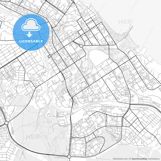 Vector PDF map of Petrozavodsk, Russia