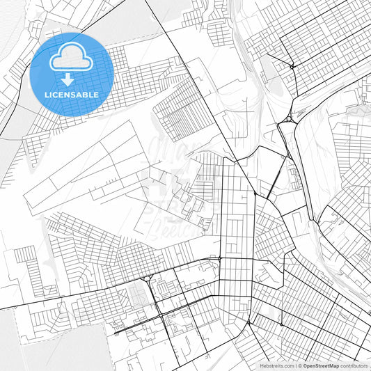 Vector PDF map of Taganrog, Russia
