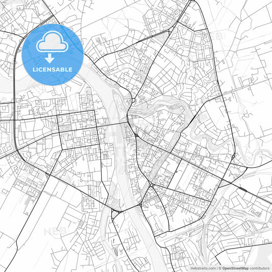 Vector PDF map of Pskov, Russia