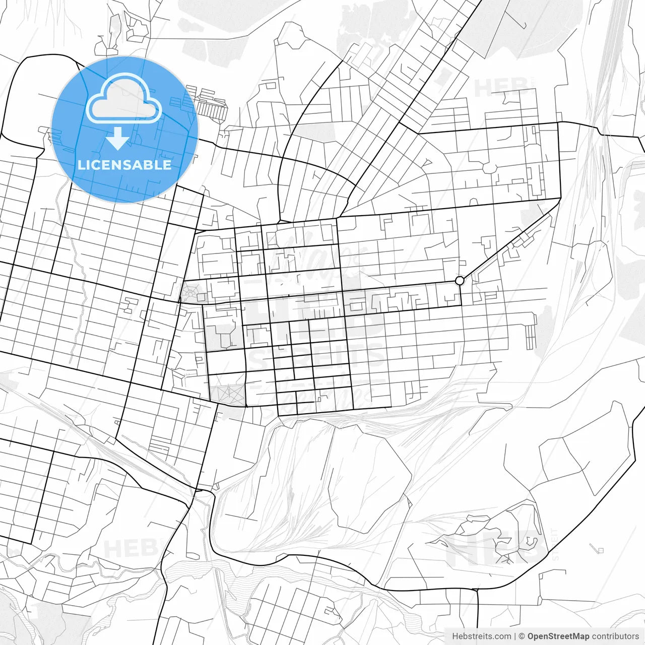 Vector PDF map of Serov, Russia
