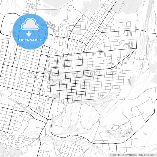 Vector PDF map of Serov, Russia