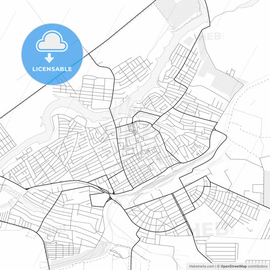 Vector PDF map of Salsk, Russia