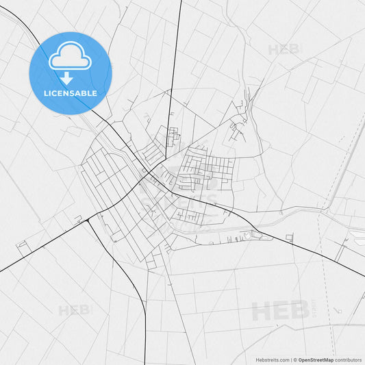 Vector PDF map of Kula, Serbia