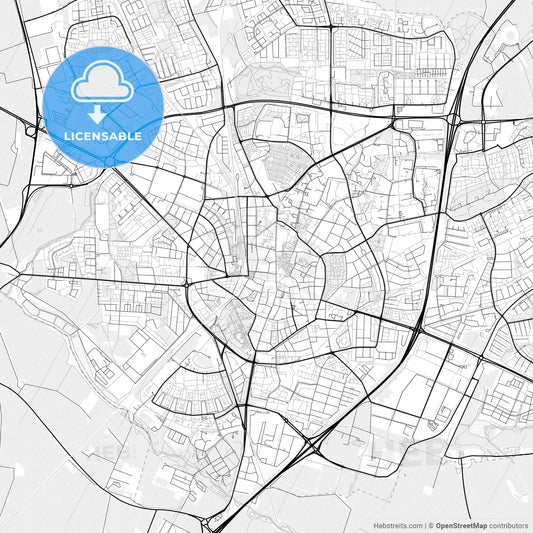 Vector PDF map of Lund, Sweden