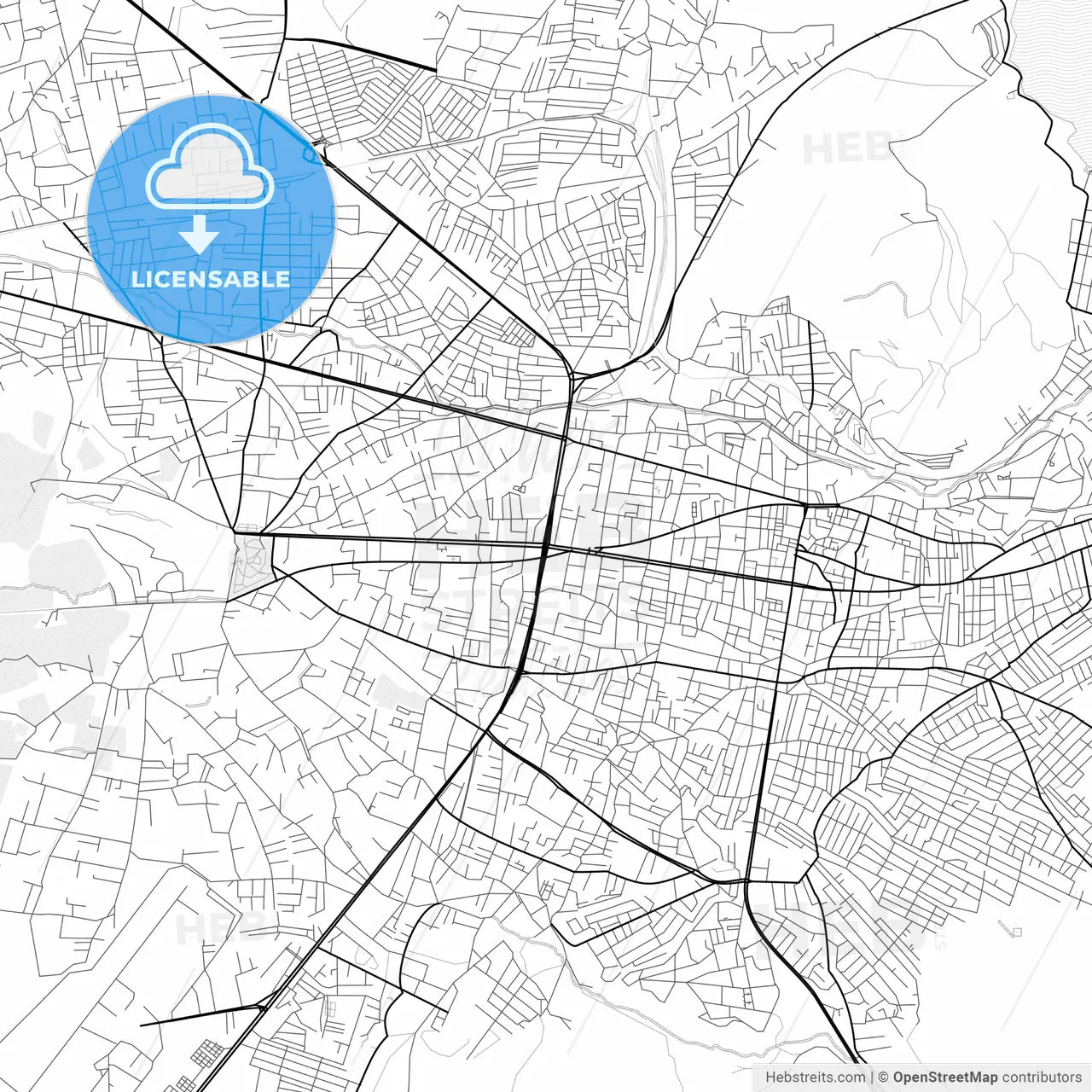 Vector PDF map of Van, Turkey