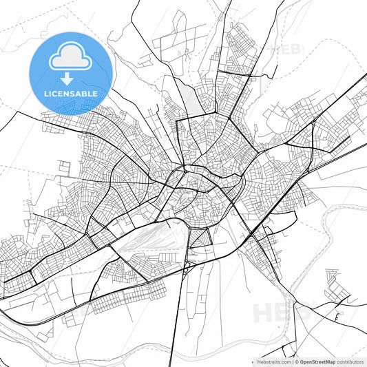 Vector PDF map of Sivas, Turkey
