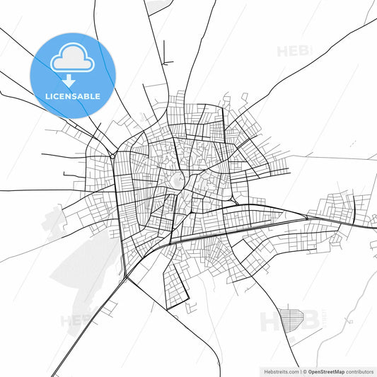Vector PDF map of Siverek, Turkey