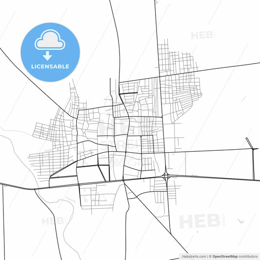 Vector PDF map of Viranşehir, Turkey