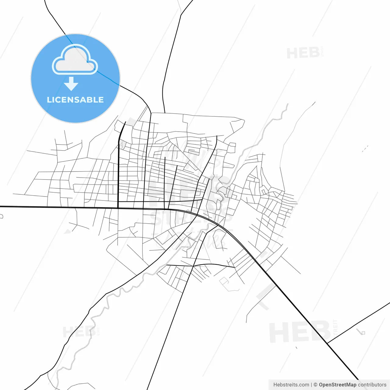 Vector PDF map of Silopi, Turkey