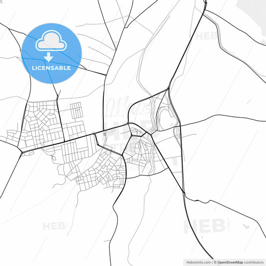 Vector PDF map of Turhal, Turkey